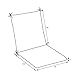 Pillow Perfect Forsyth Solid Indoor/Outdoor One Piece Chair Cushion Deep Seat, Weather and Fade Resistant, Square Corner - 36.5