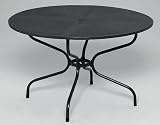 MWH 6860-2 Tisch 105cm rund eisengrau aus Eisen, Streckmetalltischplatte