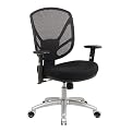 Mesh Managers Chair - Black/ Aluminum
