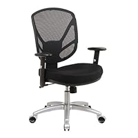 Mesh Managerand#146;s Chair - Black/ Aluminum