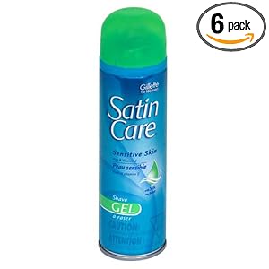 Satin Care Shave Gel, Sensitive, 7-Ounce Bottle (Pack of 6)