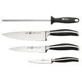 J.A. Henckels Twin Cuisine 3-Piece Knife Set with Bonus Sharpening Steel