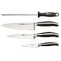 J.A. Henckels Twin Cuisine 3-Piece Knife Set with Bonus Sharpening Steel