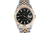 Rolex Mens 2 Tone Datejust Thunderbird With Black Dial