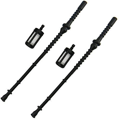 HIPA (Pack of 2) Fuel Line Hose Tube with Filter for STIHL FS120 FS200 FS250 FS300 FS350 FS400 FS450 Weedeater