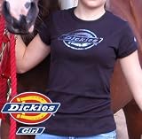 Dickies - Short Sleeve Baby Tee by Dickies Girl With Large Silver Metallic Foil Dickies Logo