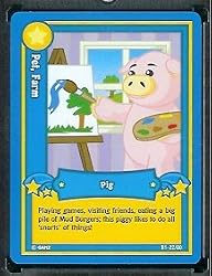 Ganz WebKinz Trading Card #22 Pig - Mint Condition - Shipped in Protective Case!
