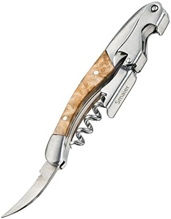 SmartVR Waiters Corkscrew Premium Rosewood Handle All-in-one Knife WithWine Opener, Bottle Opener and Foil Cutter - Best Bar Wine Accessories Kits