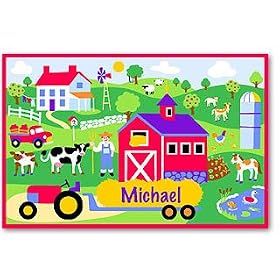 Olive Kids Country Farm Bedding Coordinating Personalized Placemat by Olive Kids