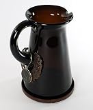Corona D'Laurel Chocolate Glass Monogrammed Pitcher