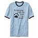 RINGER T-SHIRT LIGHT BLUE  MY AUSTRALIAN CATTLE DOG THINKS I'M GREAT 