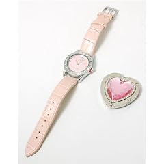 Paris Hilton Pinke Armbanduhr Und Herzf�rmiger Handtaschenhalter