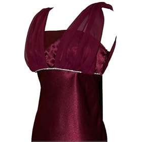 Satin Chiffon Prom Dress Gown Crystals Knee-Length Satin Chiffon Prom Dress Gown Crystals Knee-Length