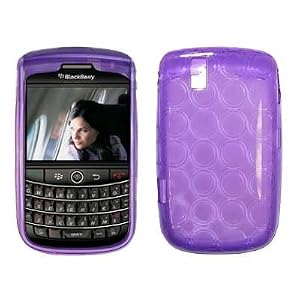 Light Purple Transparent Circle Design Silicone Gel Skin Ultra Guard Thermoplastic Polyurethane Cover Case for Blackberry Tour 9630 [Accessory Export Packaging]