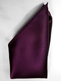 Creamy Satin Silk Pocket Square by Royal Silk - Aubergine - 100% Silk