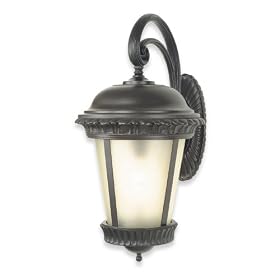 Royce Lighting RL020LG-23 Oil Rubbed Bronze Outdoor Wall Lantern with Frosted Globe by Royce Lighting