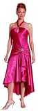 Plus Size Sexy Halter Key Hole Satin Asymmetrical Prom/ Bridesmaid/ Evening Dress w/Jewel D'ecor