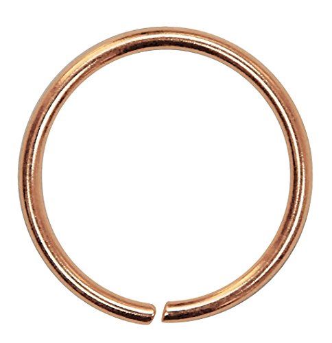 20g Imitation Rose Gold Color Seamless Ring-Nose Hoop-Tragus-Cartilage Earring-No Tools Needed