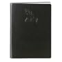 Black Embossed Quill & Book Leather Journal - Lined