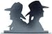 Hammered, Black Cowboy Mates Forever Mailbox Topper Image