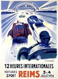 12 Heures Intl Reims 1954, Art Poster by George Ham