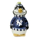 MLB Blown Glass Penguin Christmas Tree Ornament - New York Yankees