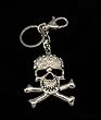 Rhinestone Skull Keychain