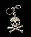 Rhinestone Skull Keychain
