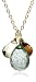  : 14K YELLOW GOLD BLUE GREEN BROWN 3 STONE NECKLACE