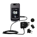 International Wall / AC Charger for the Motorola W755 - Gomadic Brand w/ TipExchange Technology