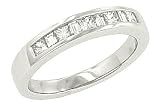 Baguette and Princess Cut Diamond Wedding Band .49cttw