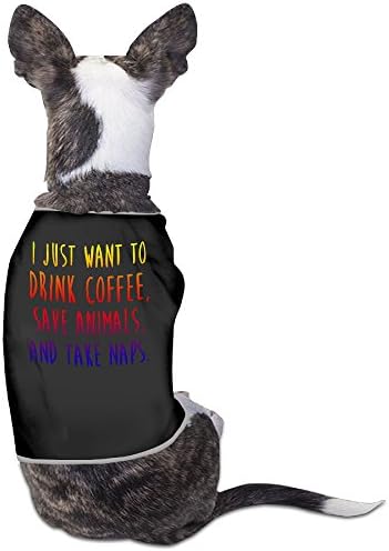 I Just Want To Drink Coffee Save Animals Take Naps Screen Print Shirt