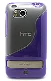 HTC Thunderbolt 4G Hybrid S-Line Wave Case and Ultra Clear Screen Protector ....