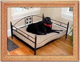 Rosette Luxury Pet Bed & Pillow : Pillow Color BLUE : Size MEDIUM