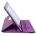 HDE Rotating iPad Case Magnetic Folding Leather Cover Folio Flip Stand for Apple iPad 2 iPad 3 iPad 4 (Purple)