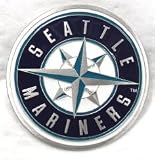 Seattle Mariners Enamel Pewter Buckle, MLB Baseball Buckle