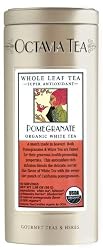 Octavia Tea Organic Pomegranate White Tea, Whole Leaf Tea, 1.98-Ounce Tins (Pack of 2)