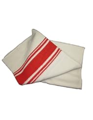 Sports: Dutch Navy 100% Wool Blanket with Red Stripe - European Military