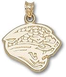 Jacksonville Jaguars Solid 10K Gold Jaguar Head 5/8'' Pendant