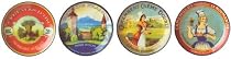 Set of 4 Cheese Course Appetizer Plates 07 449
