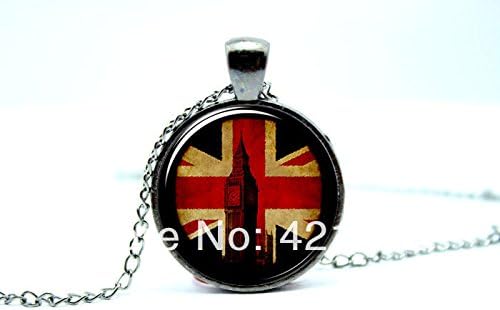 Pretty Lee 2015 Fashion British Flag Necklace London United Kingdom Jewelry Glass Photo Cabochon Necklace Christmas gift