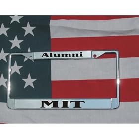 MIT Chrome Laser Engraved License Plate Frame