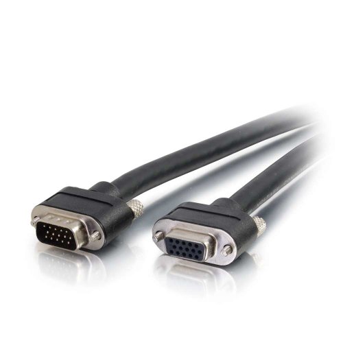 C2G / Cables To Go 50235 Select VGA Video Extension Cable M/F - In-Wall CMG-Rated, Black (1 Foot/0.30 Meters)