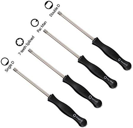 Y&amp;T 4 Pieces Set 2 Cycle Carburetor Adjustment Tool Screwdriver Includes Splined Double D Single D Pac Man for 2 Cycle Small Engine, Craftsman Carb Carburetor Adjusting Tools
