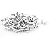 Aluminum Cable Stops Sleeves for 1.5mm Wire Rope Swage Clip 100pcs