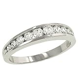 Round Graduated Channel Set Diamond Band .56cttw