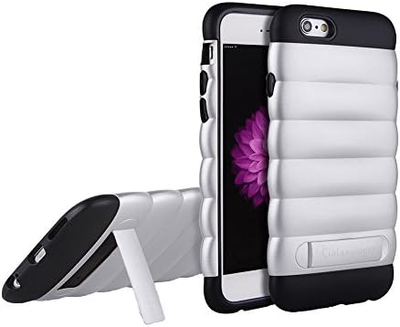 iphone 6S, Zenken iphone 6 &amp; iphone 6S (4.7 Inch) Csae High Quality Plastic + Silicone Non-Slip Shock Combo (Silver)