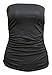 Crazy Girls Women's Ruched Bandeau Boob Tube Crop Bra Top