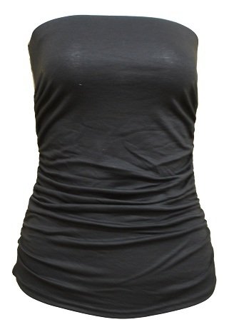 Crazy Girls Women's Ruched Bandeau Boob Tube Crop Bra Top