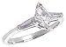 Sterling Silver .35 Carat size Marquise Cut Cubic Zirconia Bridal Ring